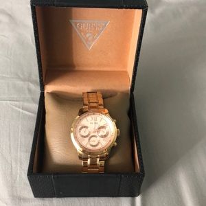 GUESS rose gold watch